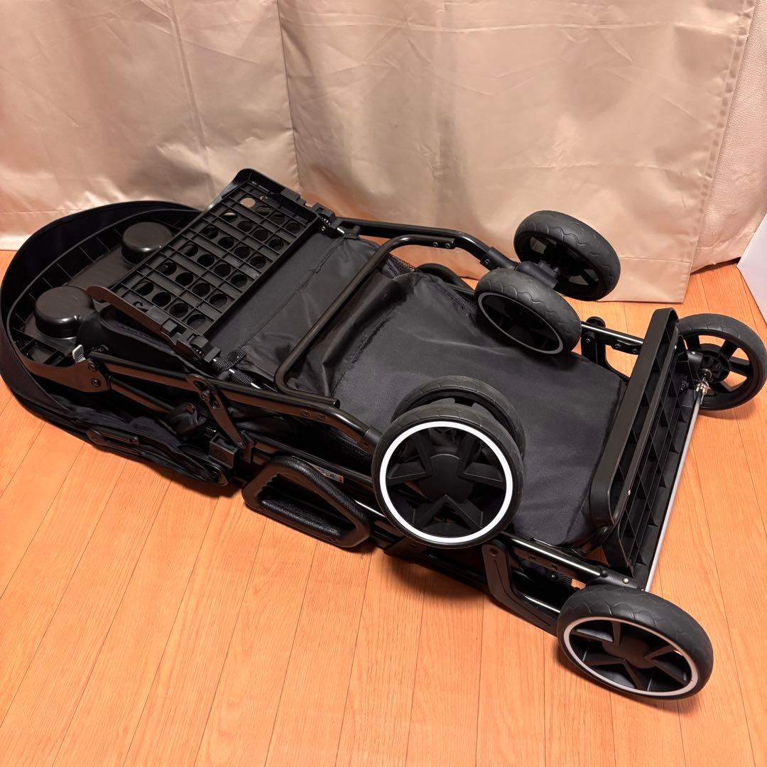 【美品】カトージ 二人でゴー 直営店モデル ブラック 二人乗りベビーカー