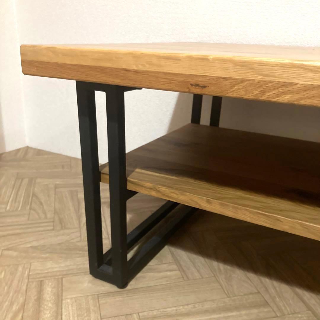 写真追加⇒（美品）ローテブル・オシャレ オーク無垢材 約一年使用