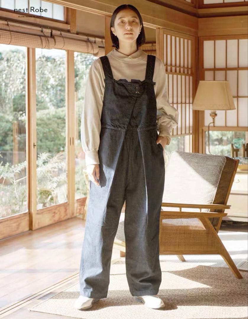 nest Robe デッキサロペット デニム オーバーオール ナチュラル