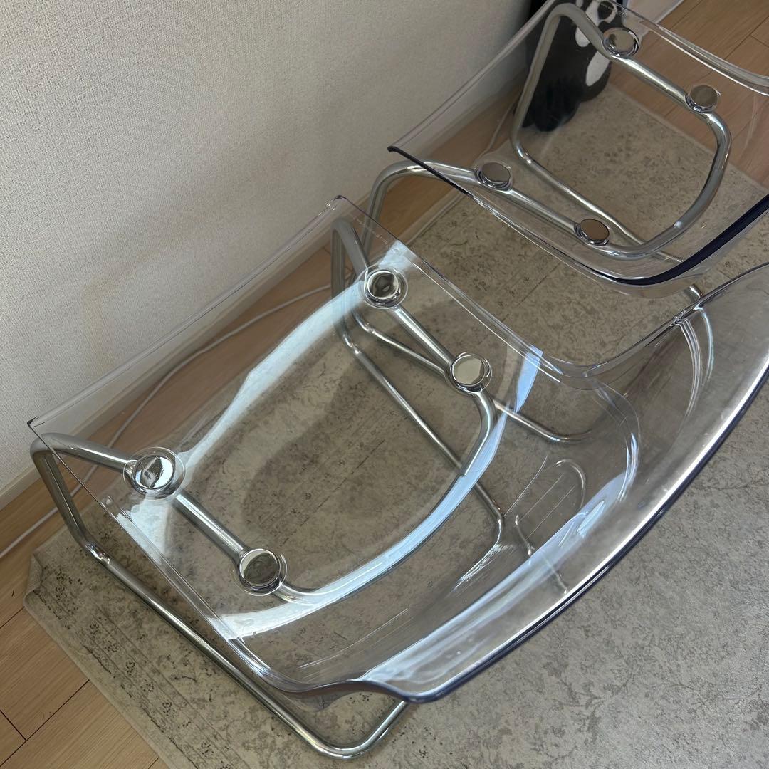 IKEA TOBIAS 2脚セット トービアス スケルトン　クリアチェア