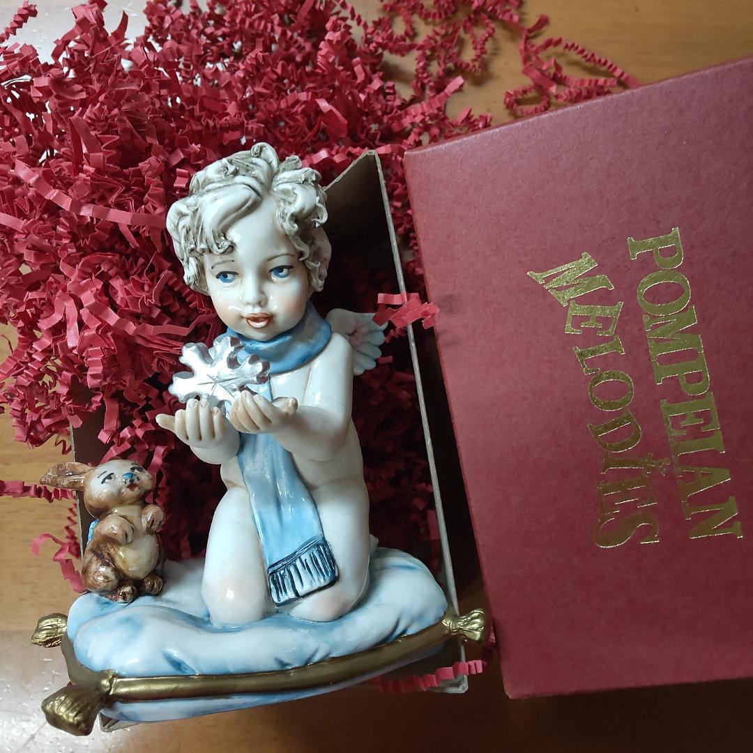 イタリア　エンゼル　飾りもの　置き物　冬