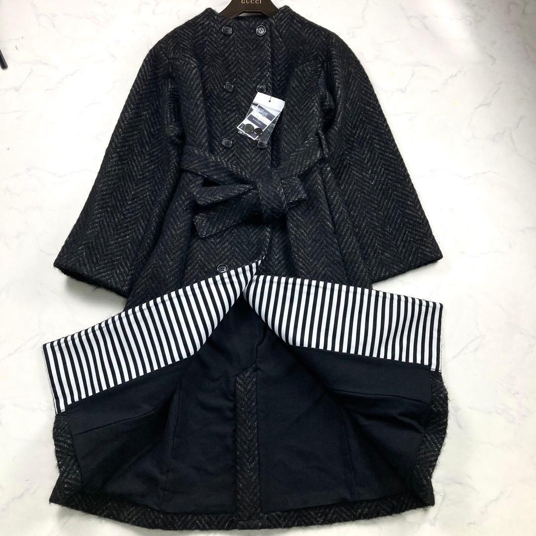 【新品タグ付き】ボーダーズアットバルコニー ツイード トレンチコート 定価18万