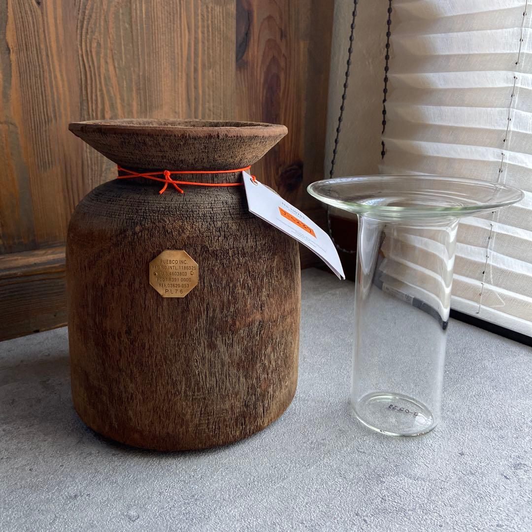 PUEBCO プエブコ フラワーベース 花瓶 ウッドシリンダー