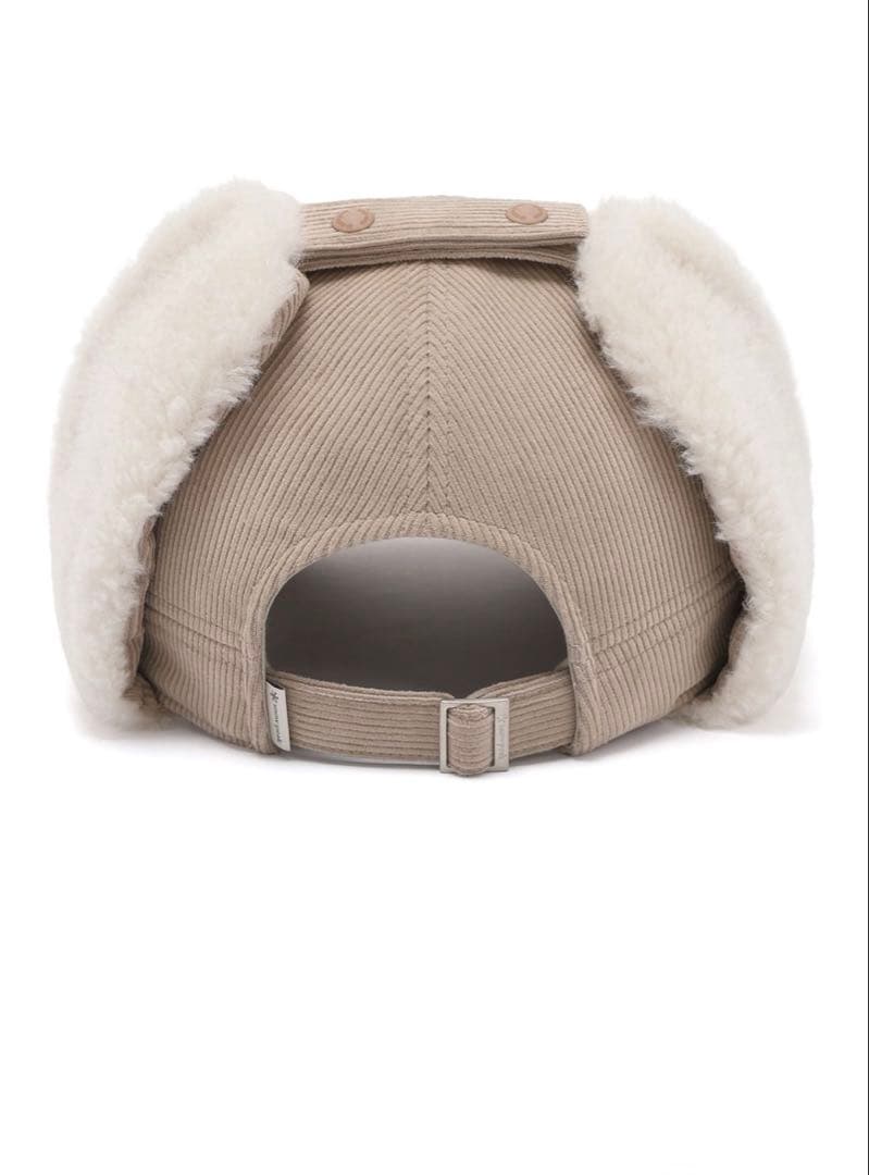  peak Corduroy Ear Cap ライトベージュ