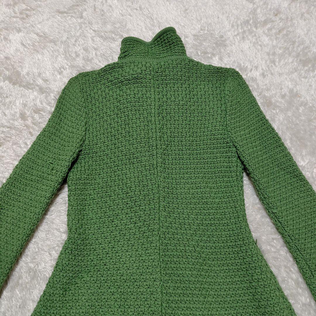 フォクシー　FOXEY　コート　ロング　ニット　ダブルボタン　アウター　FREE