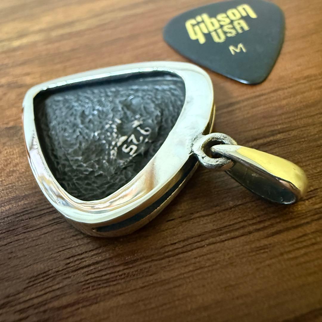 シルバー925無垢【新品】Jimi Hendrix ピックホルダーペンダント本物