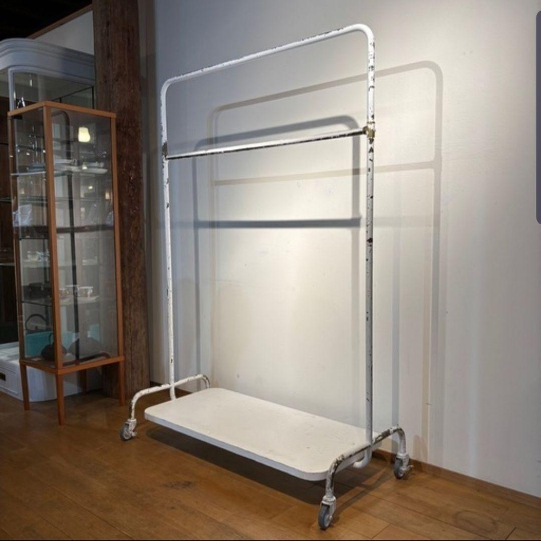 引き取り限定 キャスター付 2段 ハンガーラック ディスプレイ 店舗什器