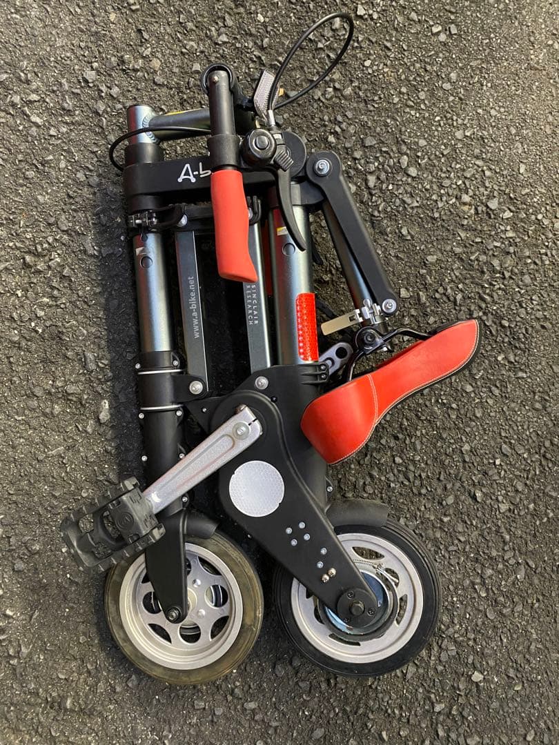 A-bike city 折りたたみ自転車 シルバー/レッド