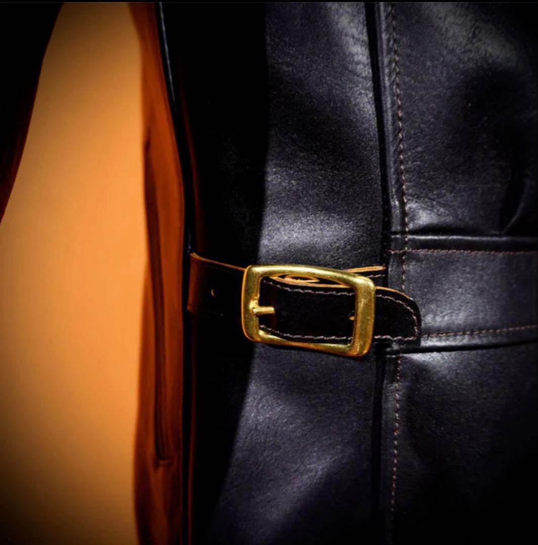 ホースハイドレザー シングルライダースジャケット