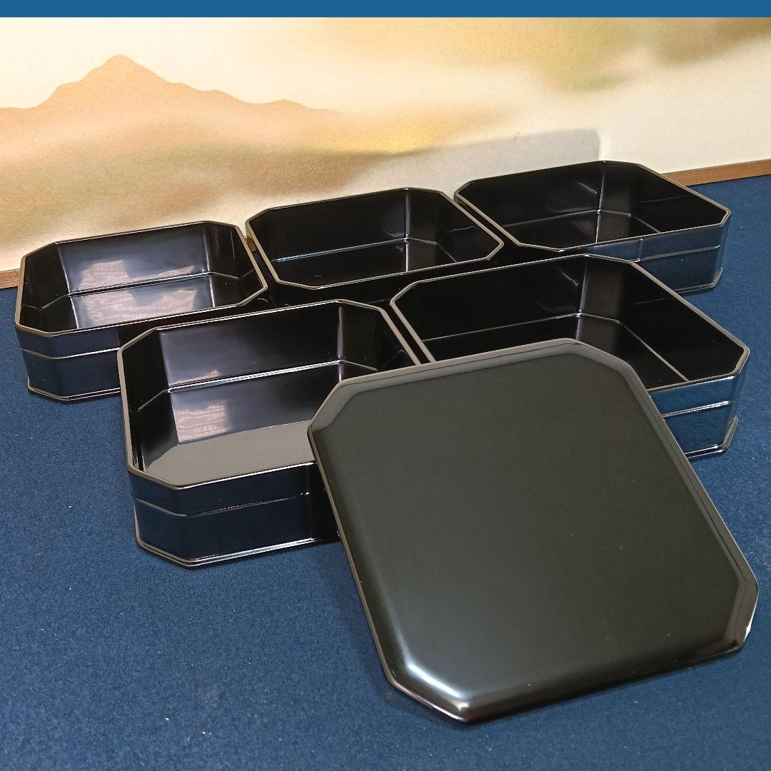 AO7 縁高重 五段重 茶道具 菓子器 懐石 会席 紙箱入 木製漆塗り