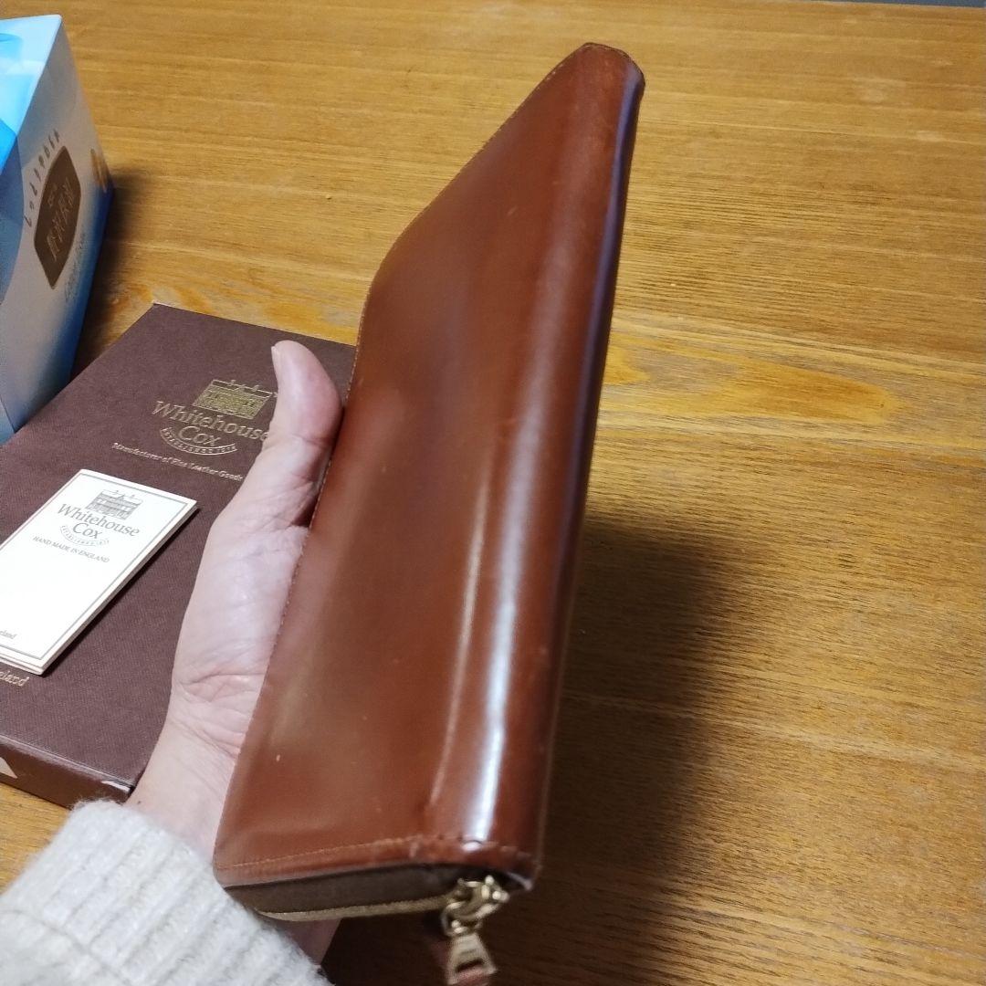 【交渉歓迎】Whitehouse Cox ラウンドジップ長財布 ブライドルレザー