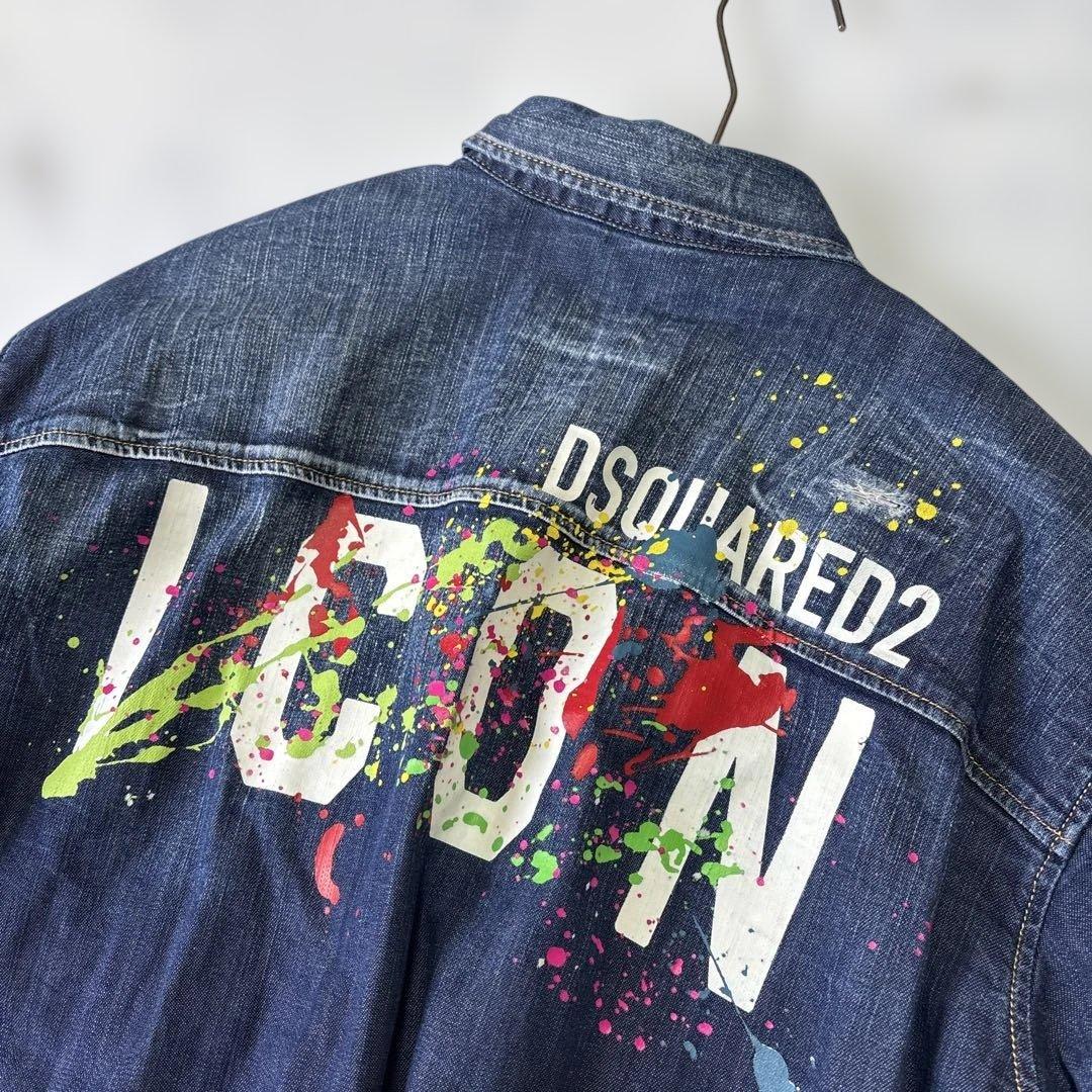 ✨美品✨現行DSQUARED2 ディースクエアード ダメージ加工 デニムシャツ