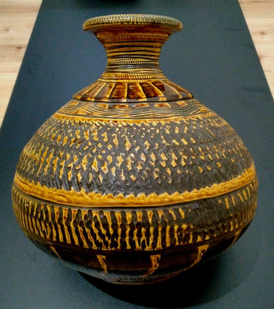 小鹿田焼　花瓶　坂本茂木　民藝