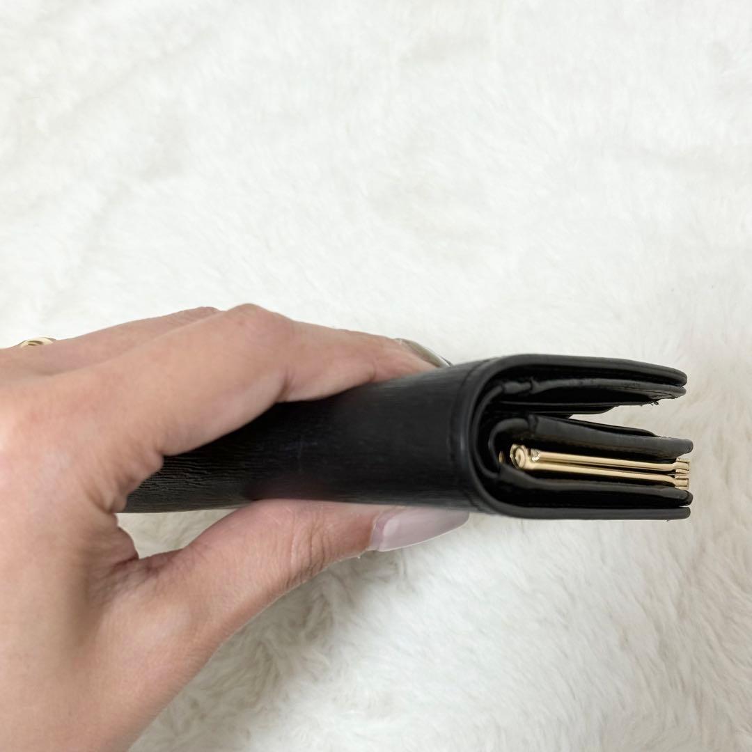 ポールスミス Paul Smith がま口財布 マーケトリーバニー ブラック美品