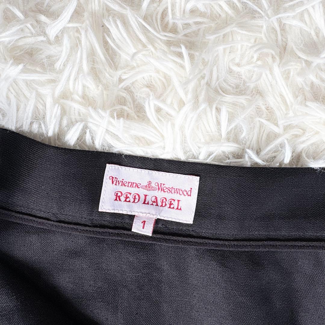 美品 ヴィヴィアンウエストウッド 変形スカート アシンメトリー リネン ロゴ