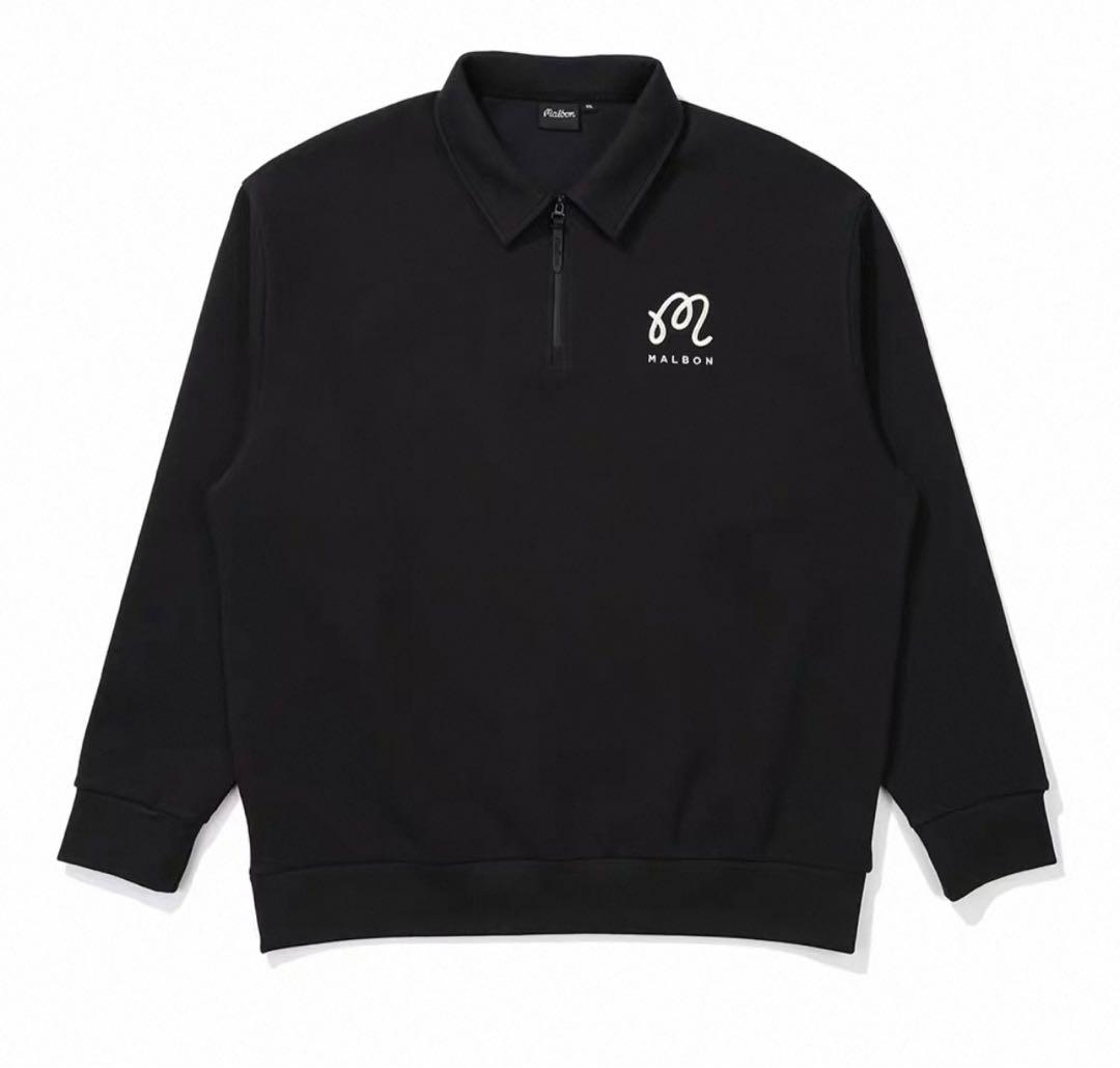 即日発送新品ゴルフ MALBON GOLF 長袖ハーフジップスウェット L