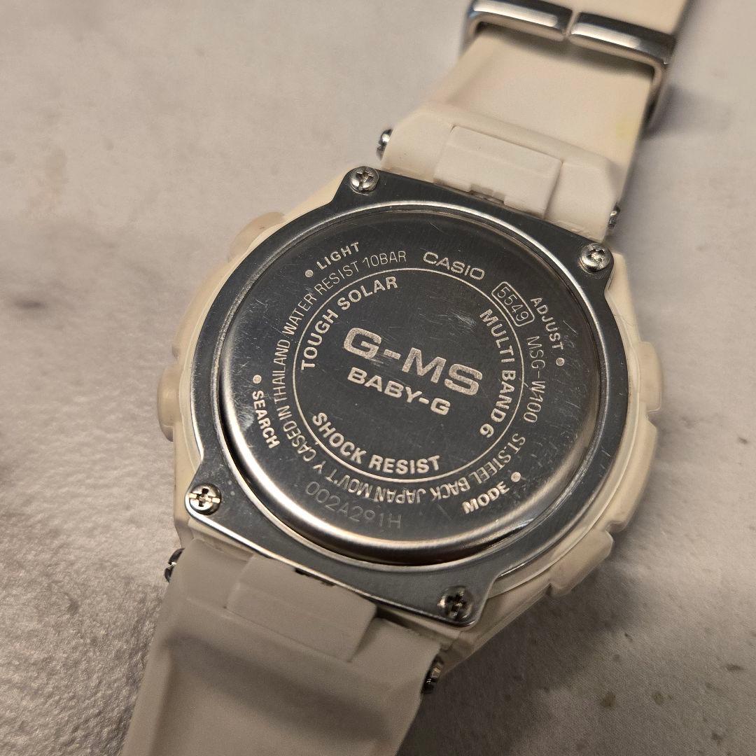 美品　カシオ　G-MS baby-g G-shock　MSG-W100　ホワイト