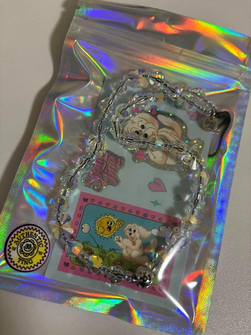 String Ting/ Flutter Drip Crystal ストラップ