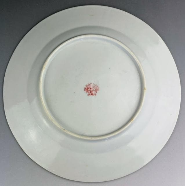 オールドニッポン 志水禄之助商店 21.9㎝ 白鳥 ガチョウ プレート 皿