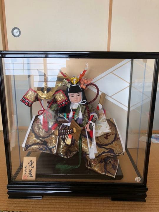 五月人形ガラスケース入り