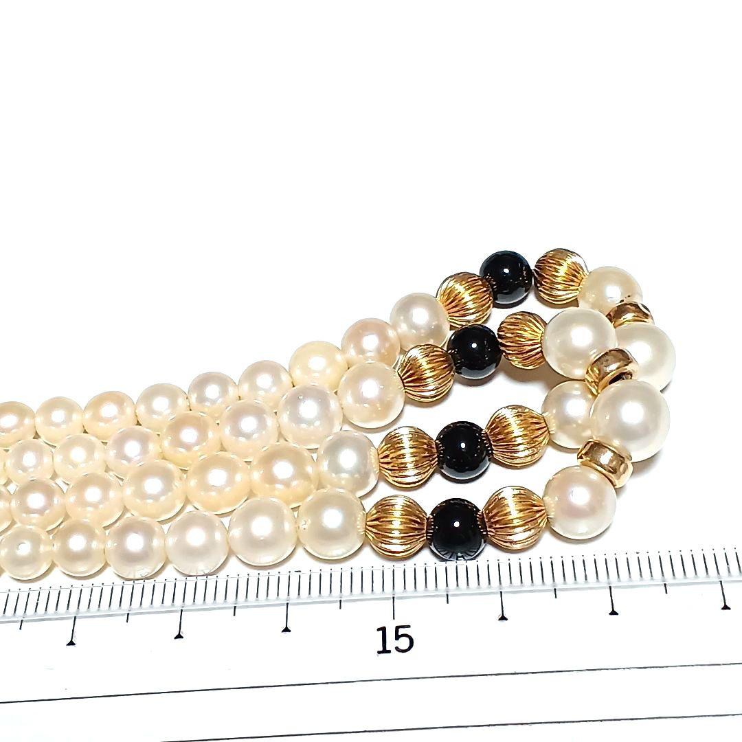 本真珠　アコヤ真珠　2連　ネックレスチョーカーブレスレット シルバー