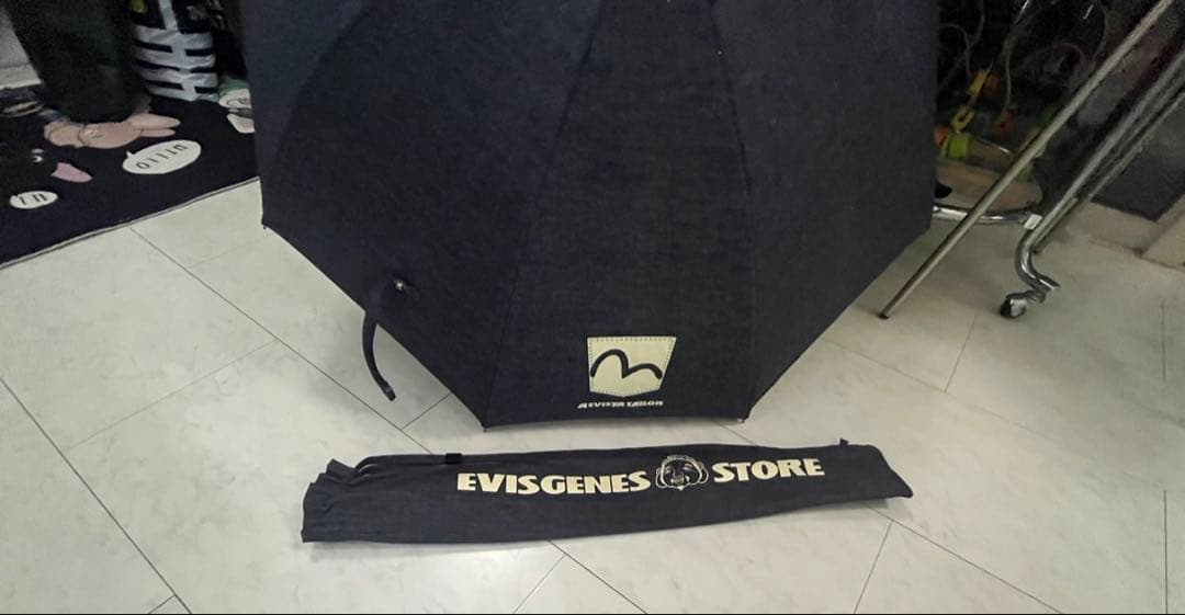 レア　希少　エヴィス　長傘　デニム