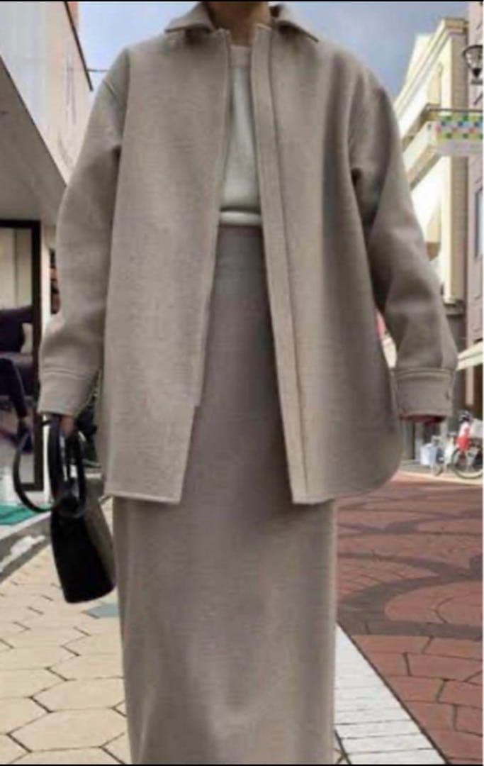 キ*ラ様 AURALEE オーラリー　ジップアップメルトンシャツジャケット　コー