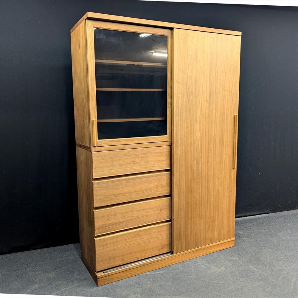 美品　カリモク　EU4670　食器棚　レンジボード　キャビネット　ソフトクローズ