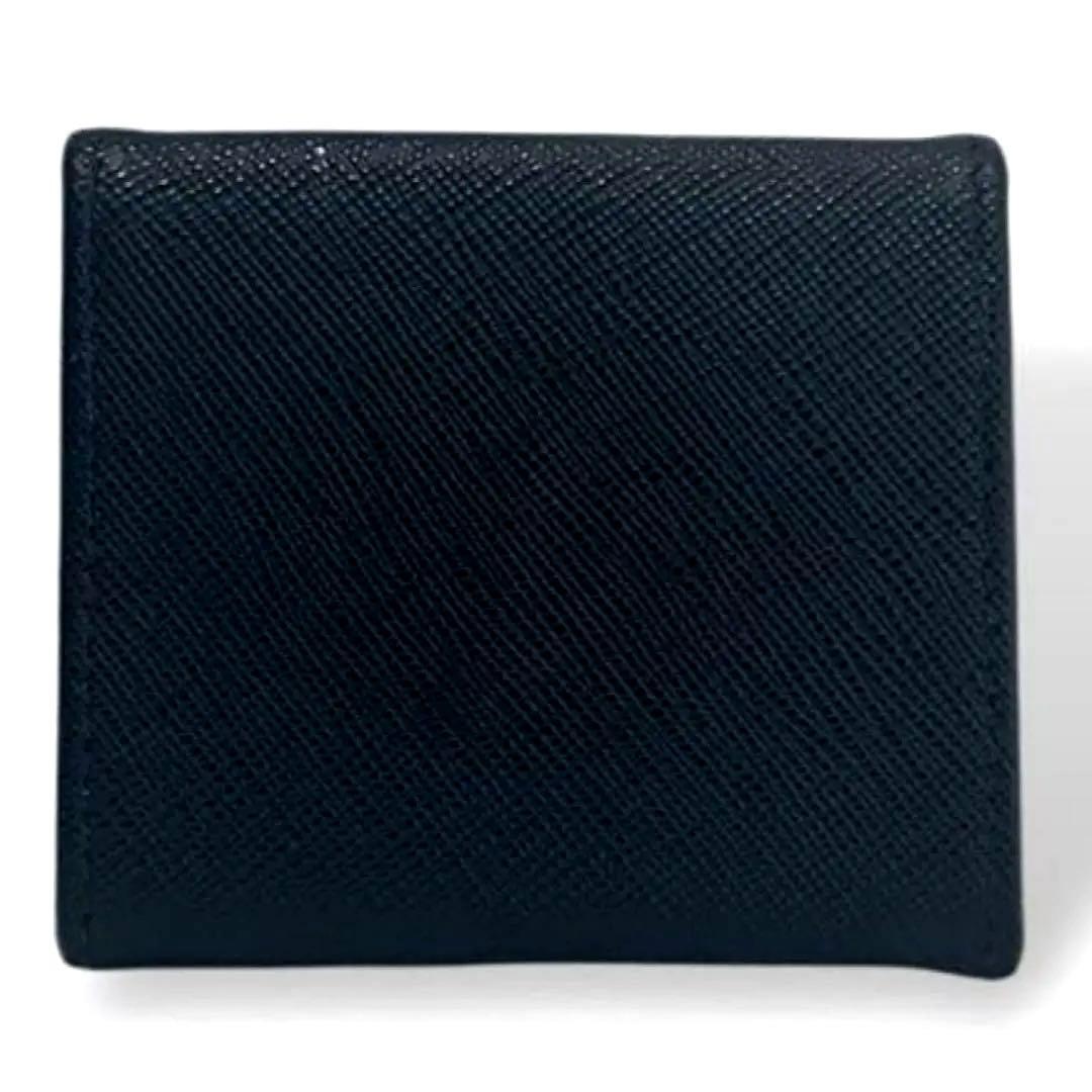 極美品 現行 プラダ ケース 三角ロゴ レザー サフィアーノ ブラック