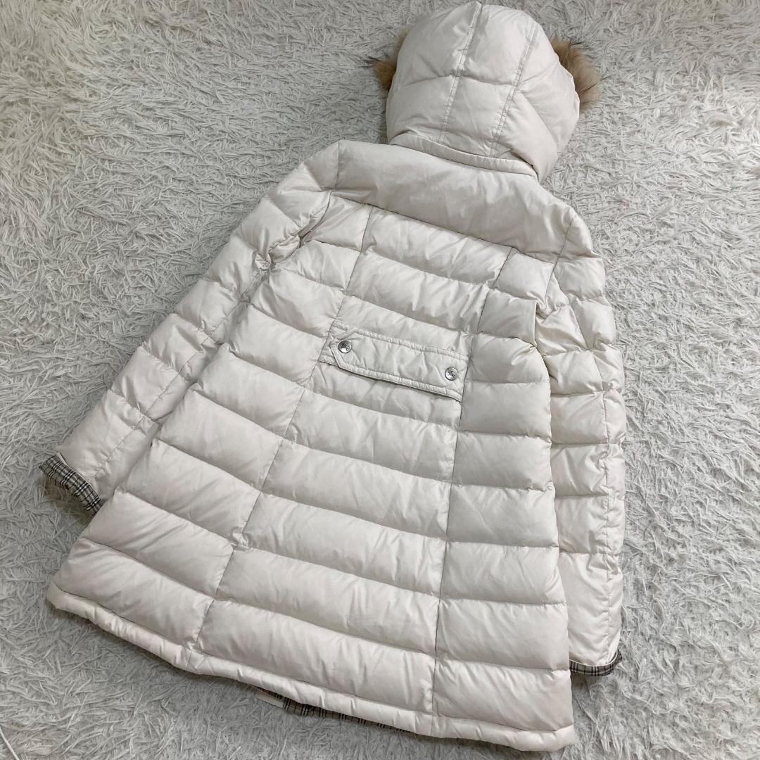 17011✨バーバリーブルーレーベル 40 ノバチェック ロングダウンジャケット