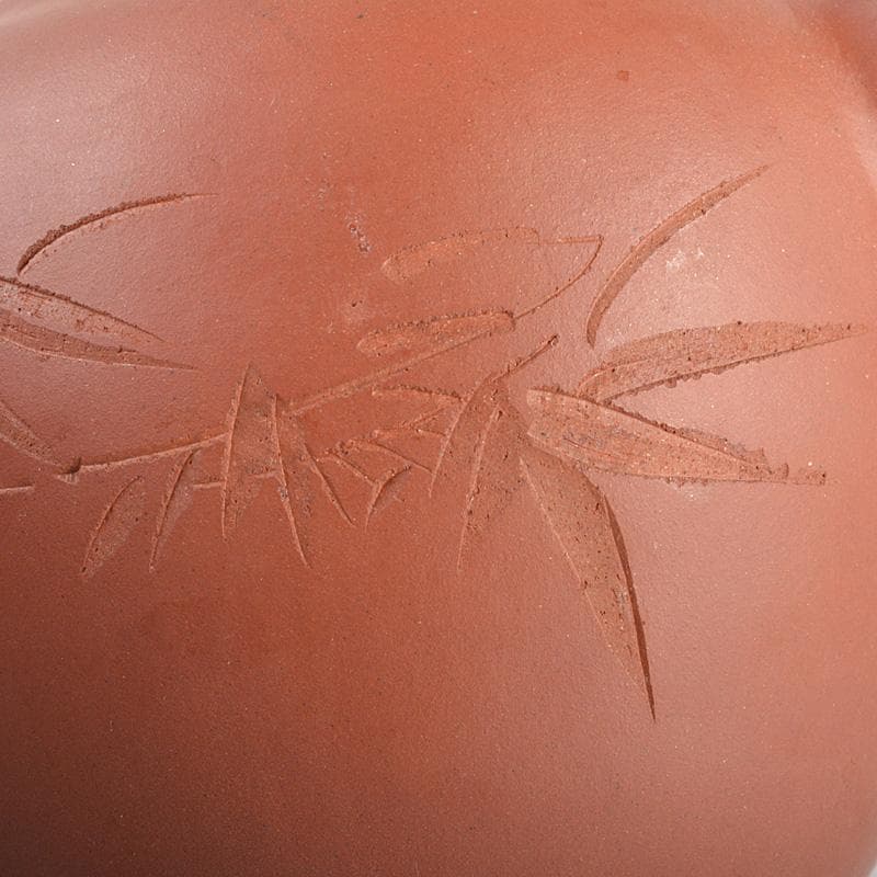 中国　紫砂　朱泥　急須　茶壷　在銘　M　R5587