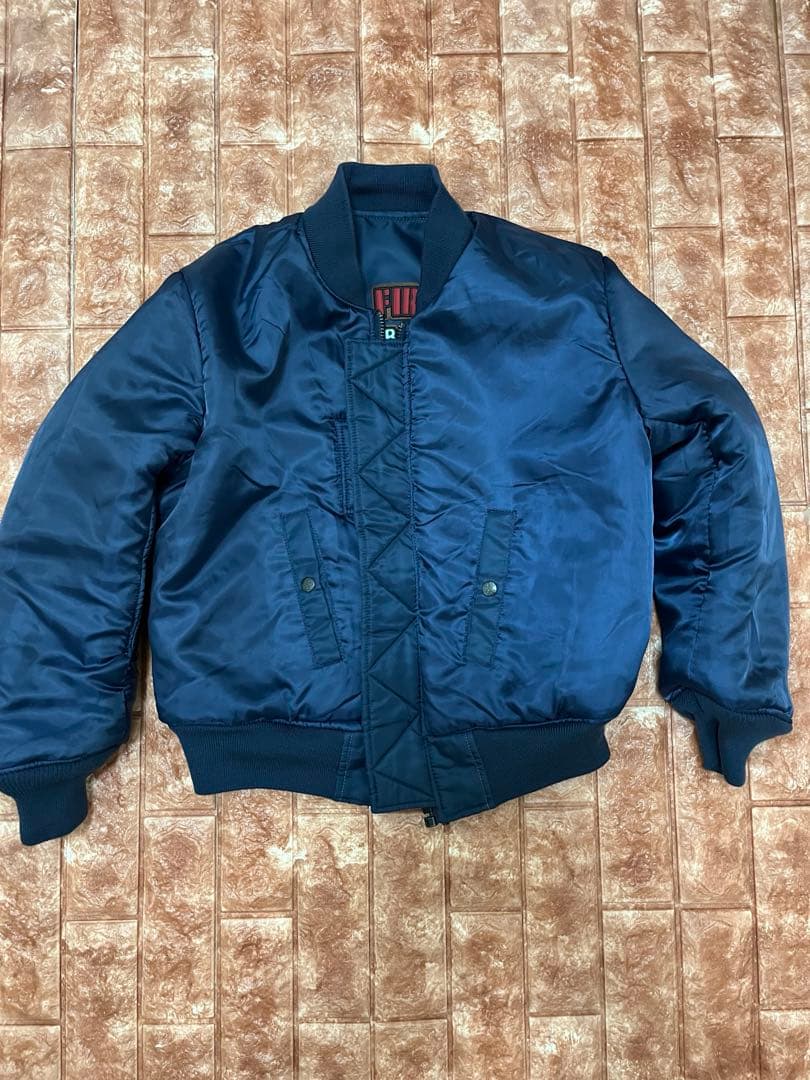 TEDMAN ファイアーマン 消防士 刺繍ワッペン MA-1ネイビー Mサイズ