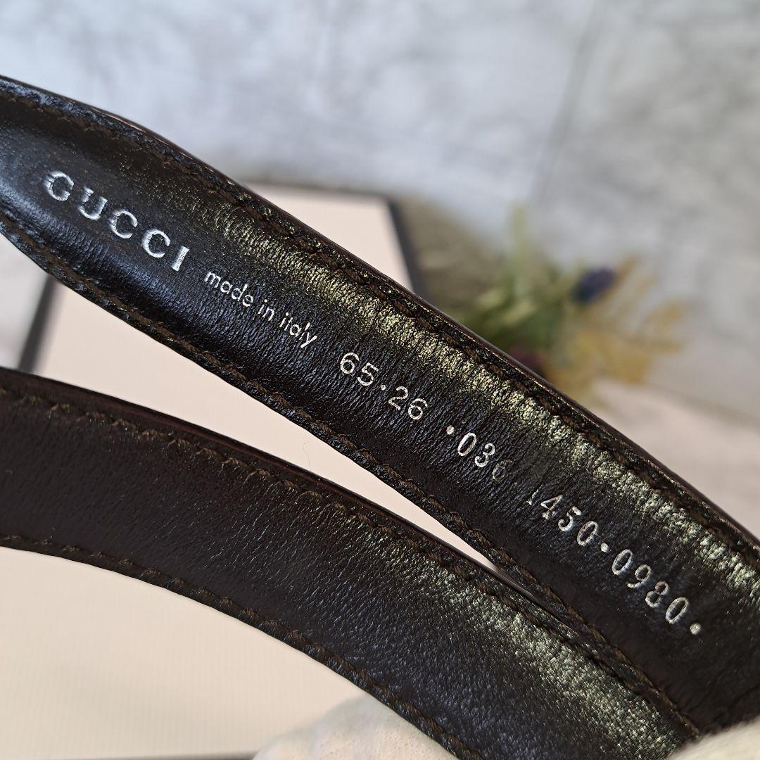 ✨️美品✨️GUCCI グッチ ベルトインターロッキング  シルバー金具ブラウン