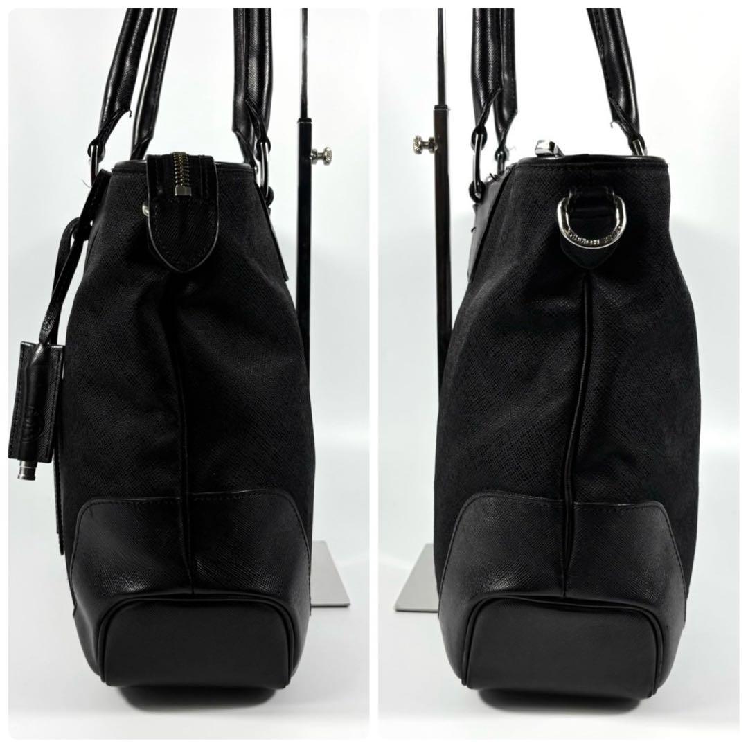✨美品✨ペッレモルビダトートバッグ 2Way キャピターノ レザー A4可 黒