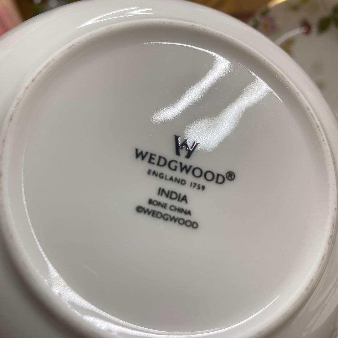 ウェッジウッド　ソーサー　豆皿　インディア　ブルーエレファント　ハンティング