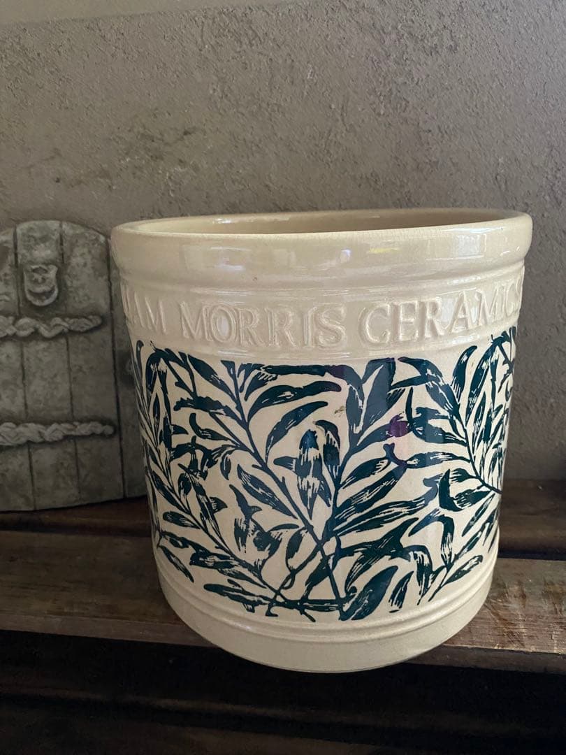ウィリアムモリス リーフシリンダー24cm 植木鉢