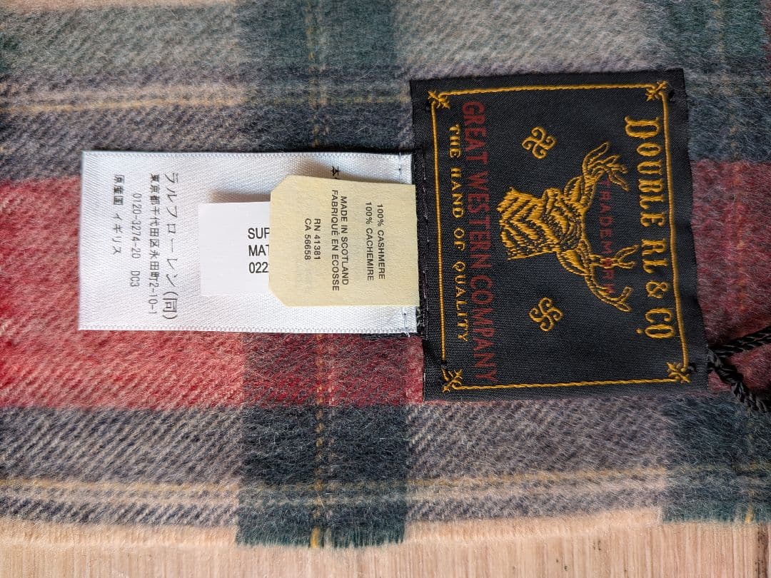 RRL. タータンチェックマフラー　新品未使用　箱付き