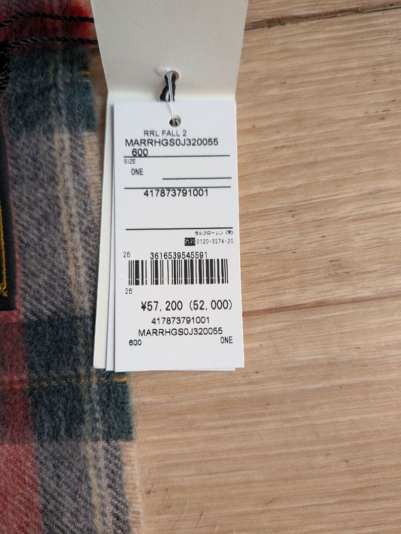 RRL. タータンチェックマフラー　新品未使用　箱付き