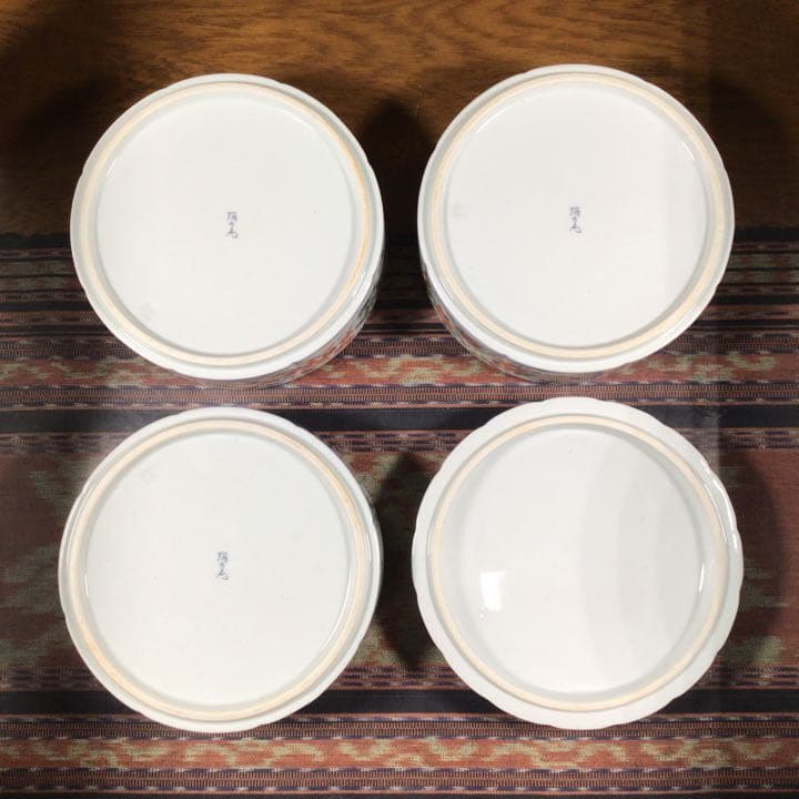 骨董品　有田焼　弥右エ門　『古伊万里飛鳥　重ね鉢』　特大　三段重