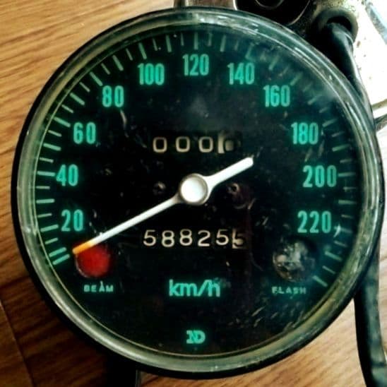 さっしぃ〜　　CB750fourKO国内スピードメーター当時物　青フリ