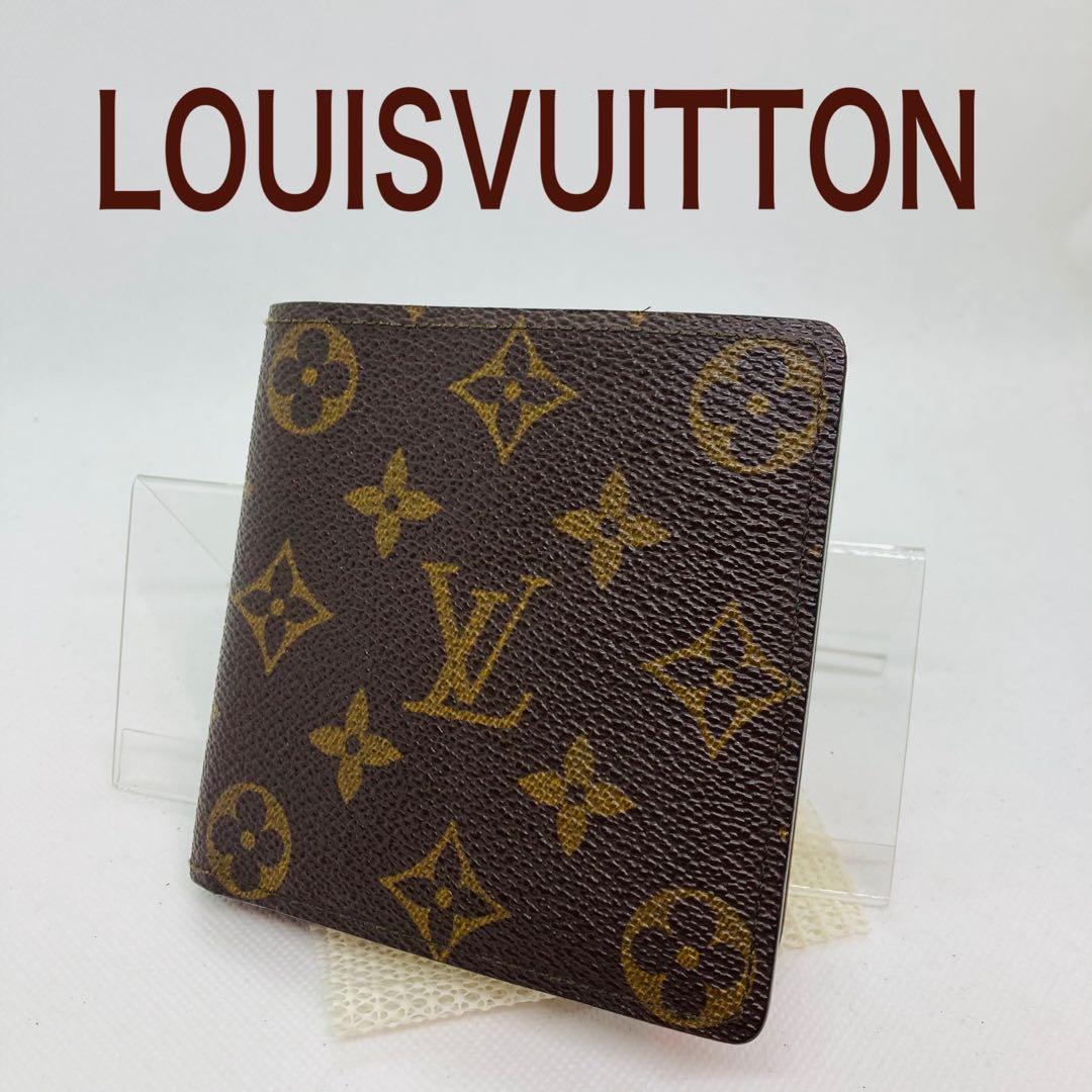 ルイヴィトン モノグラム ポルトフォイユ マルコ　二つ折り財布 茶色 789