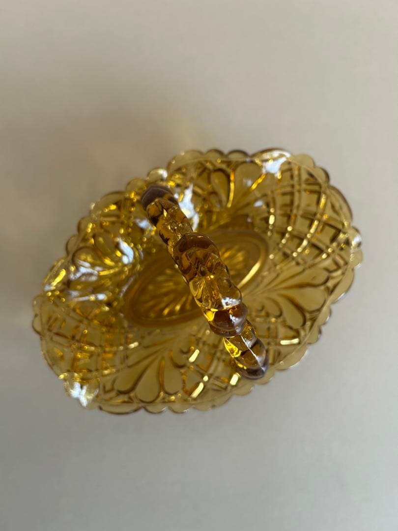 アンバーガラス製バスケット