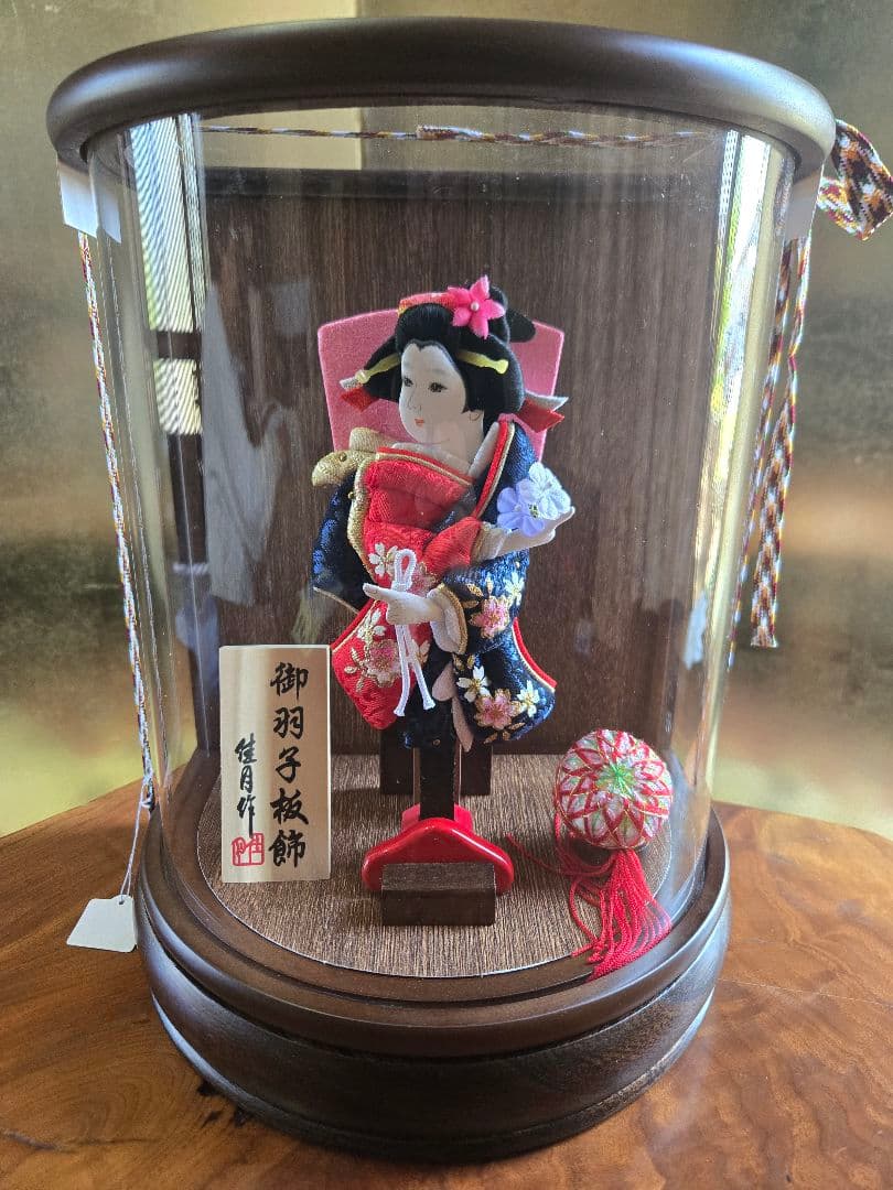 【展示品限り】正月飾り　羽子板　ケース飾り　※閉店セール　H7