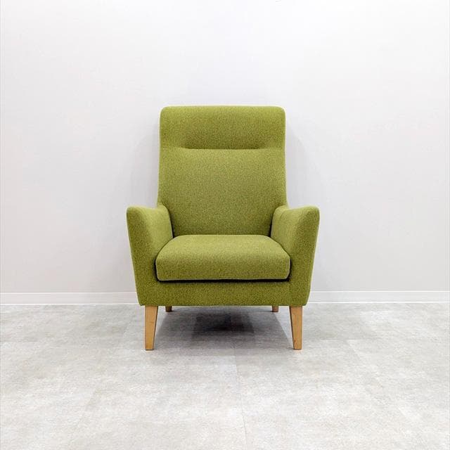 フランフラン廃番ライトグリーンハイバックソファ1シーター