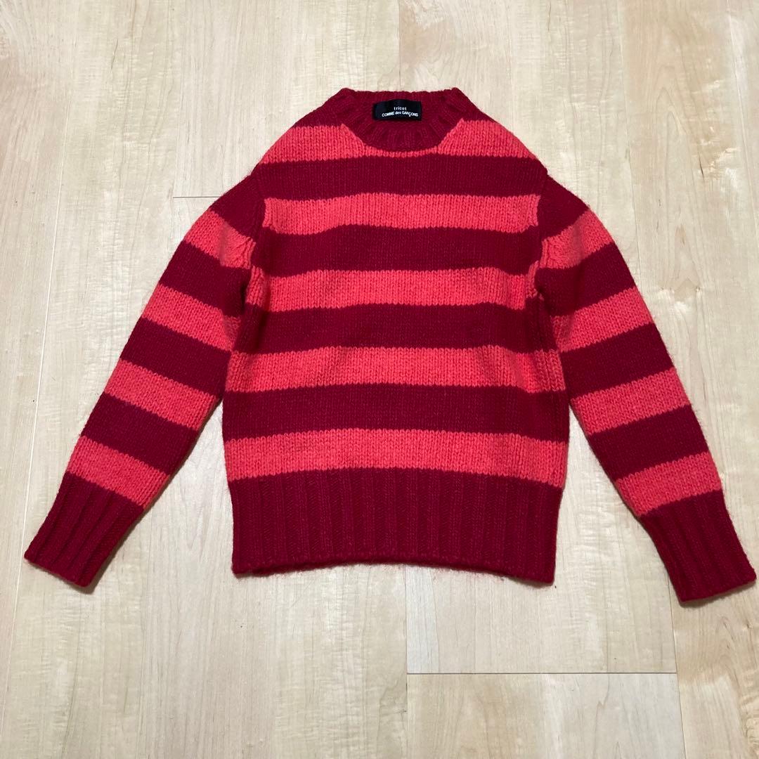 美品！トリココムデギャルソン AD2002 変形 ボーダー ニット