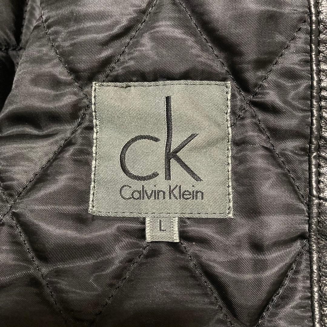   カルバンクライン ラムレザー レザージャケット L