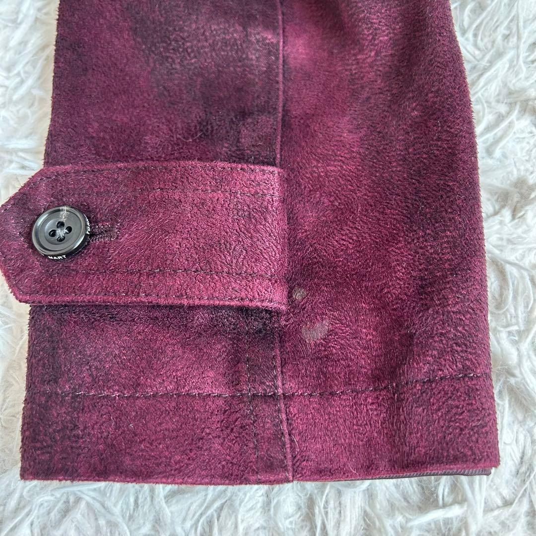 トルネードマート⁂トレンチコート　ベルト付　マイクロスエード　ボルドー　Lサイズ