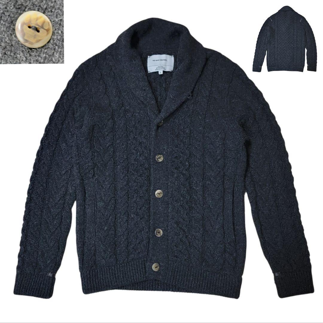 上質を纏う 定価11万 イノウエブラザーズ ロイヤルアルパカケーブルカーディガン