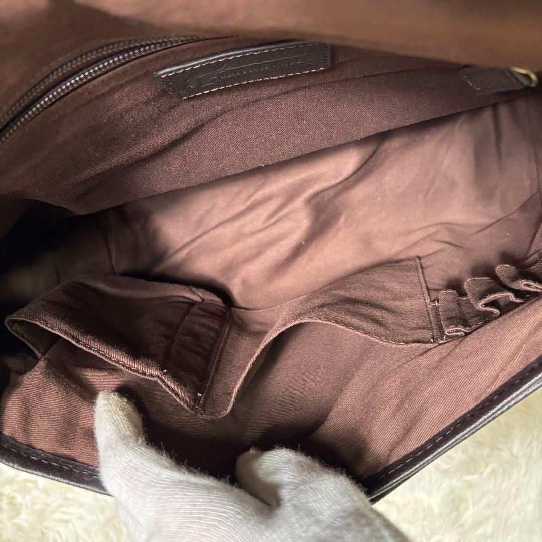 タグ付き✨ ブリティッシュグリーン　ハリスツイード　コラボ　レザー　フラップ