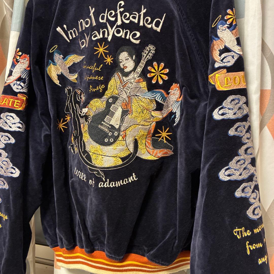 PEAK'ED YELLOW ピークドイエロー　別珍　ベロア　スカジャン　42